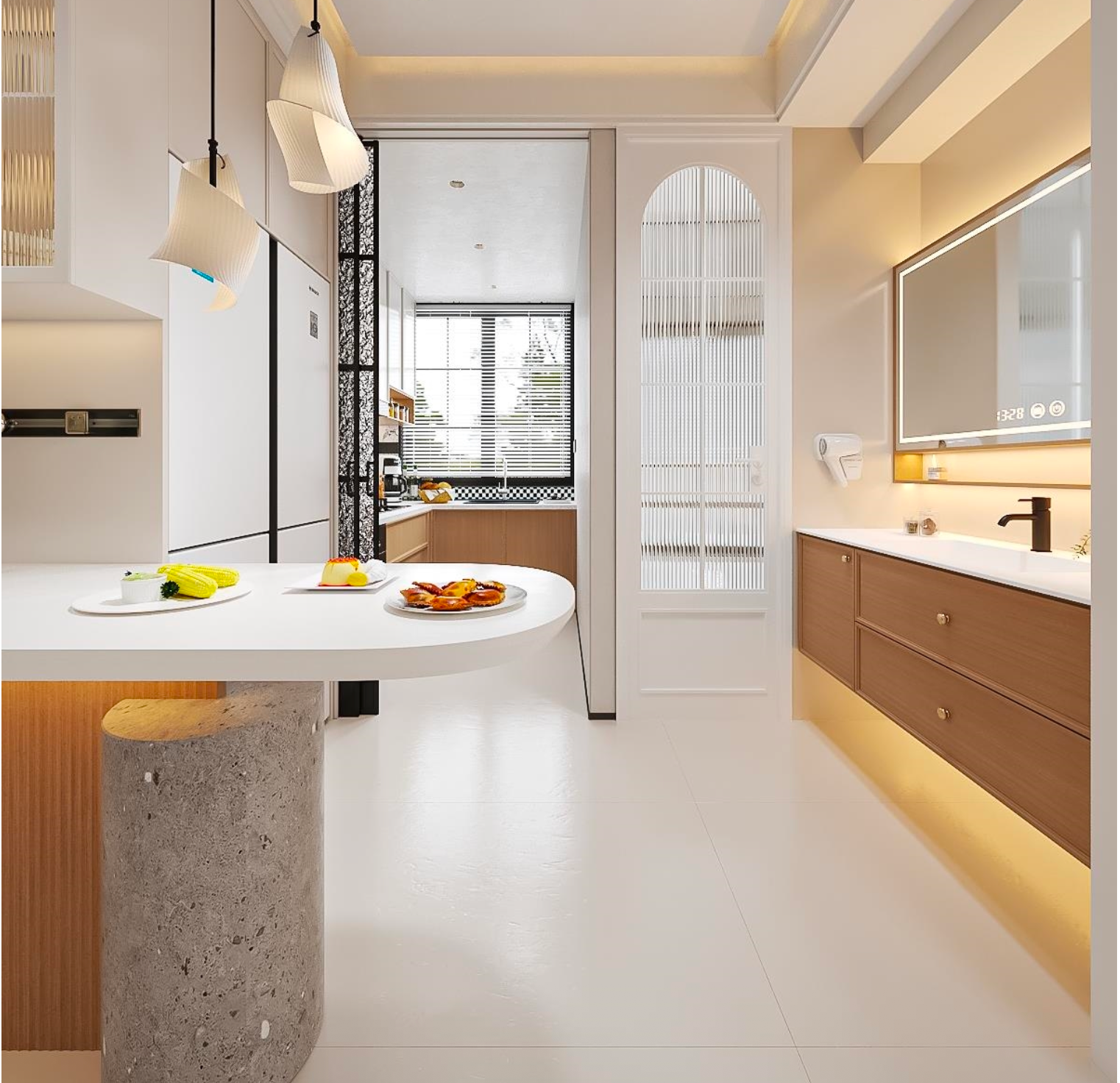 Condo kitchen storage detail Singapore — CASAWAVE