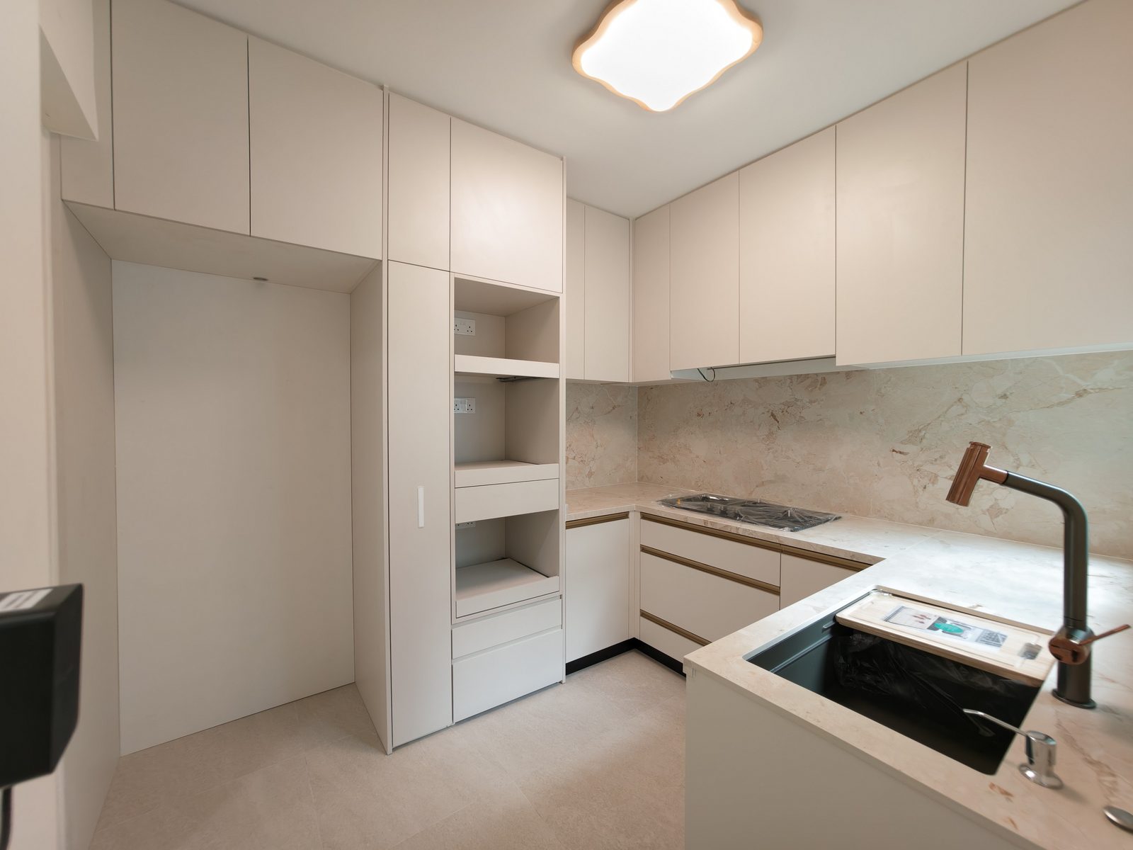 CASAWAVE custom kitchen cabinets installed in a Singapore home showing clean modern finish