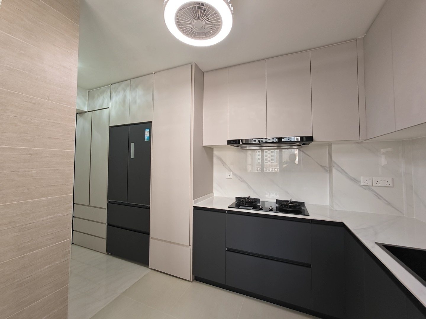 CASAWAVE custom kitchen cabinet interior with organised pull-out storage in a Singapore kitchen renovation