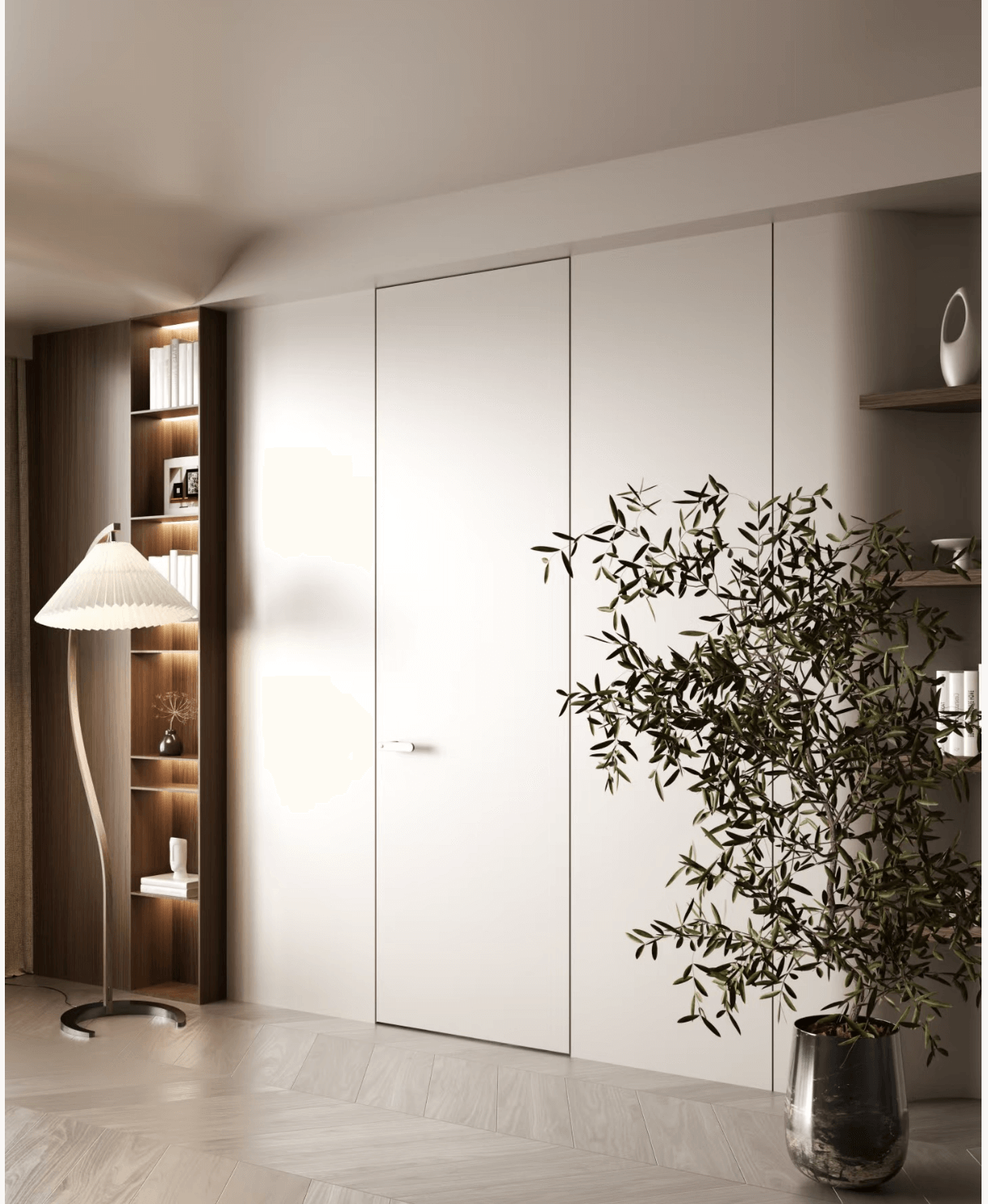 Premium aluminum-wood interior doors with flush design