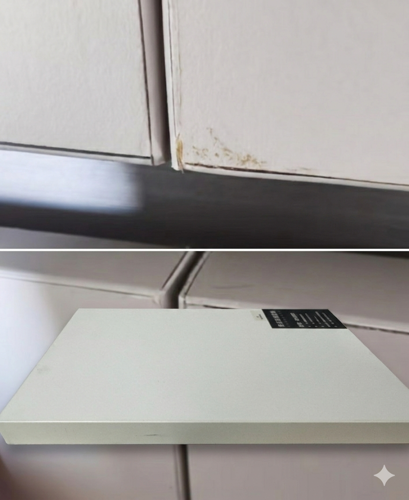 PUR edge banding macro detail